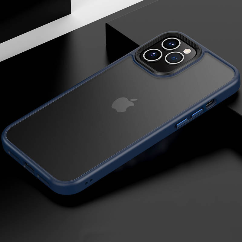 Фото TPU+PC чехол Metal Buttons для Apple iPhone 11 Pro Max (6.5") (Синий / Navy Blue) на vchehle.ua