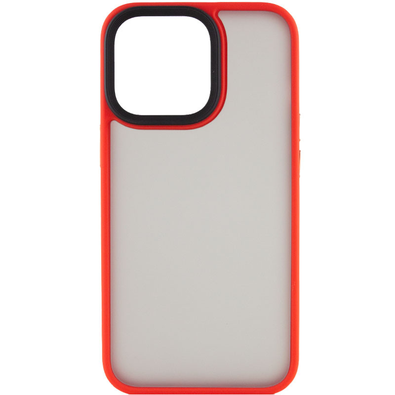 TPU+PC чехол Metal Buttons для Apple iPhone 12 Pro Max (6.7") (Красный / Red)