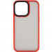 TPU+PC чехол Metal Buttons для Apple iPhone 12 Pro Max (6.7") (Красный / Red)