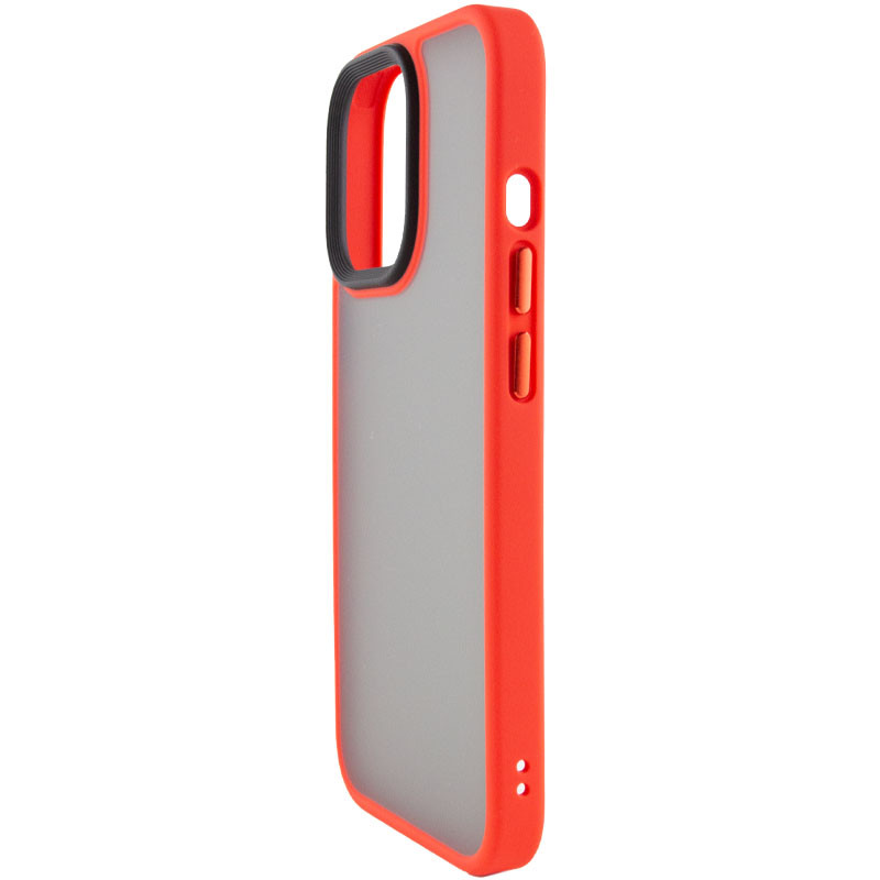 Фото TPU+PC чехол Metal Buttons для Apple iPhone 15 Pro (6.1") (Красный / Red) на vchehle.ua