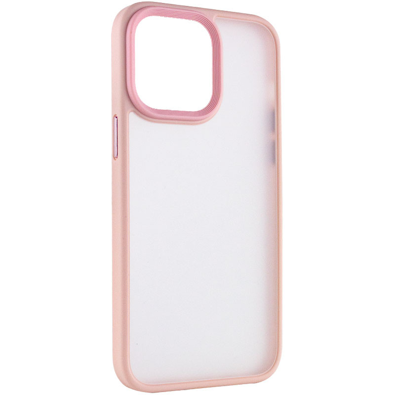 TPU+PC чехол Metal Buttons для Apple iPhone 15 Pro (6.1") (Розовый / Pink)