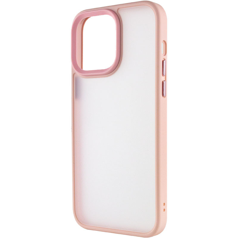 Фото TPU+PC чехол Metal Buttons для Apple iPhone 15 Pro (6.1") (Розовый / Pink) в магазине vchehle.ua