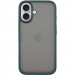 TPU+PC чехол Metal Buttons для Apple iPhone 16 (6.1") (Зеленый / Dark Green)