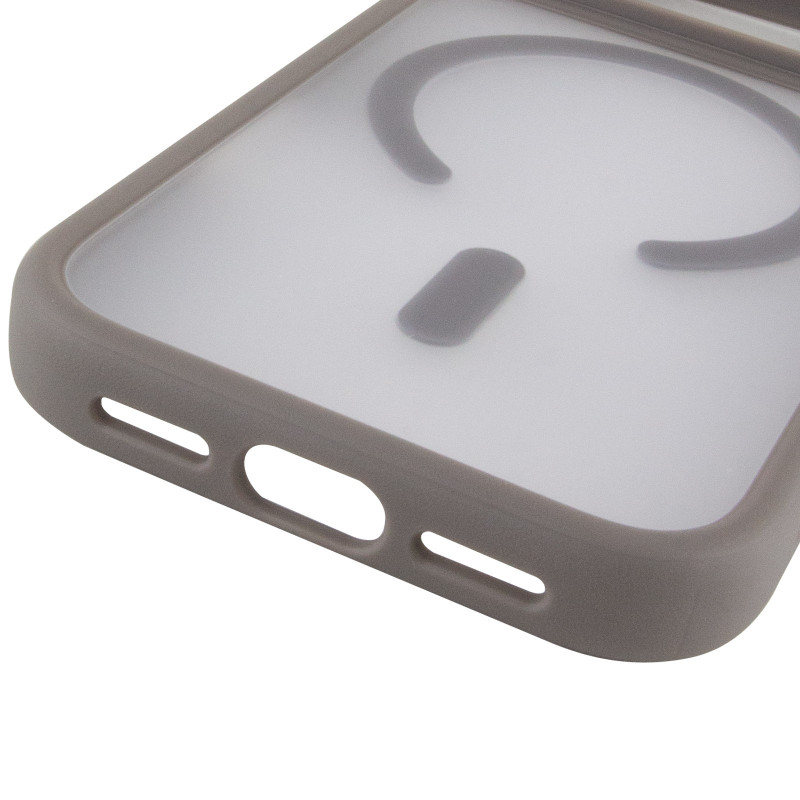 Купить TPU+PC чехол Metal Buttons with Magnetic Fit для Apple iPhone 17 Pro Max (6.9") (Серый / Grey) на vchehle.ua