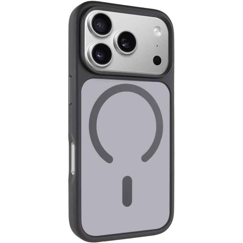 TPU+PC чехол Metal Buttons with Magnetic Fit для Apple iPhone 17 Pro Max (6.9") (Черный / Black)