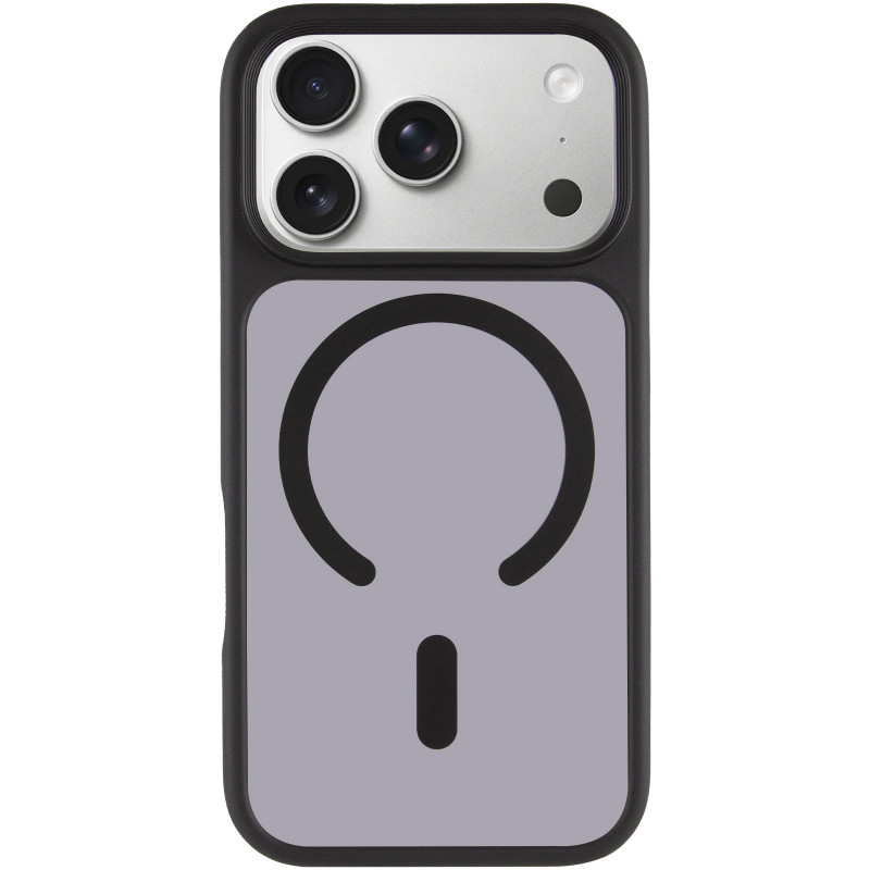 Фото TPU+PC чехол Metal Buttons with Magnetic Fit для Apple iPhone 17 Pro Max (6.9") (Черный / Black) на vchehle.ua