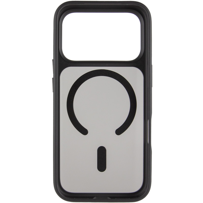 Фото TPU+PC чехол Metal Buttons with Magnetic Fit для Apple iPhone 17 Pro Max (6.9") (Черный / Black) в магазине vchehle.ua