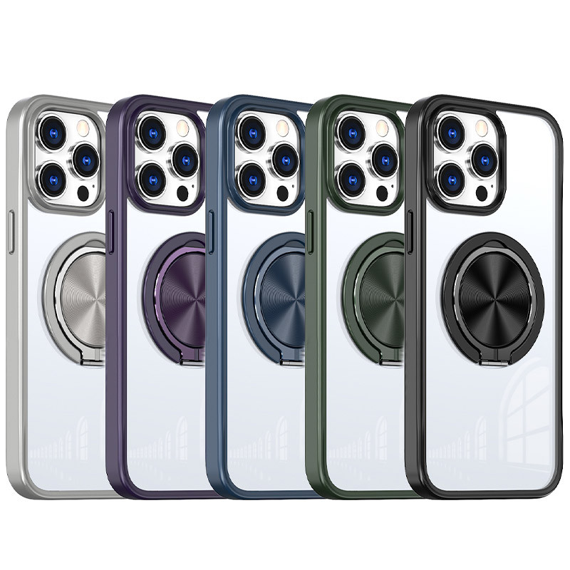 TPU+PC чохол Metal Ring with Magnetic Fit  для Apple iPhone 12 Pro / 12 (6.1")