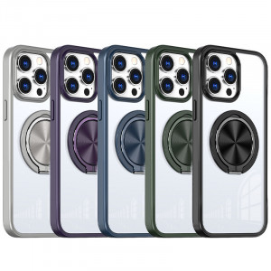 TPU+PC чехол Metal Ring with Magnetic Fit для iPhone 12 Pro