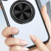 Фото TPU+PC чохол Metal Ring with Magnetic Fit  для Apple iPhone 12 Pro / 12 (6.1") (Чорний) на vchehle.ua