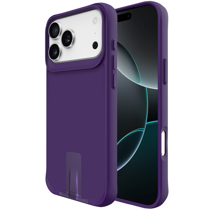 TPU+PC чехол Space Taurustar Magnetic safe with kickstand для Apple iPhone 17 Pro (6.3") (Deep Purple) в магазине vchehle.ua