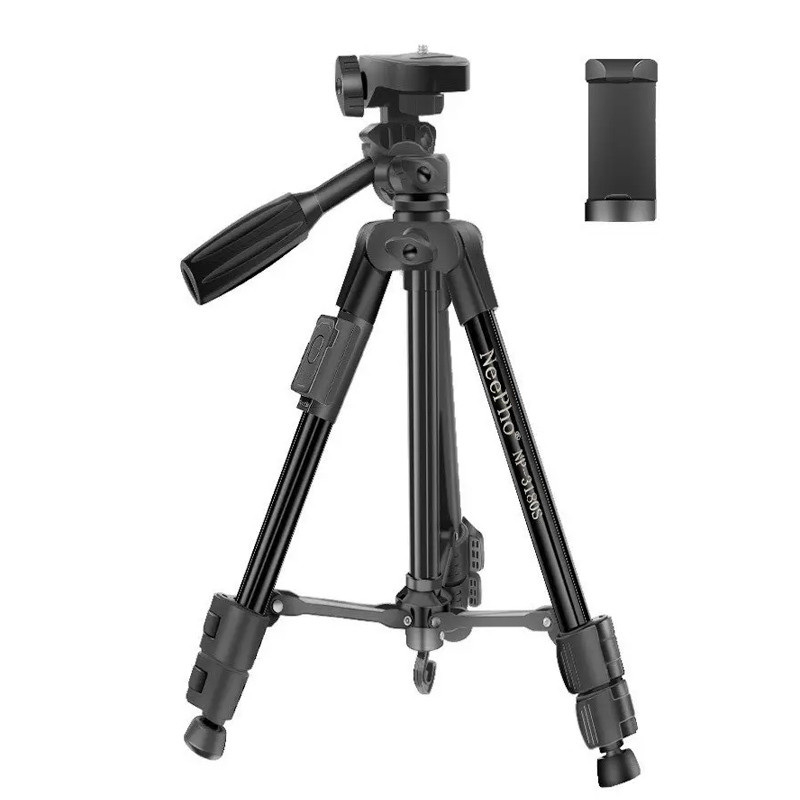 Уцінка Штатив NeePho NP-3180S для зйомки 50-136см з тримачем+пульт (Пошкоджене пакування / Black)