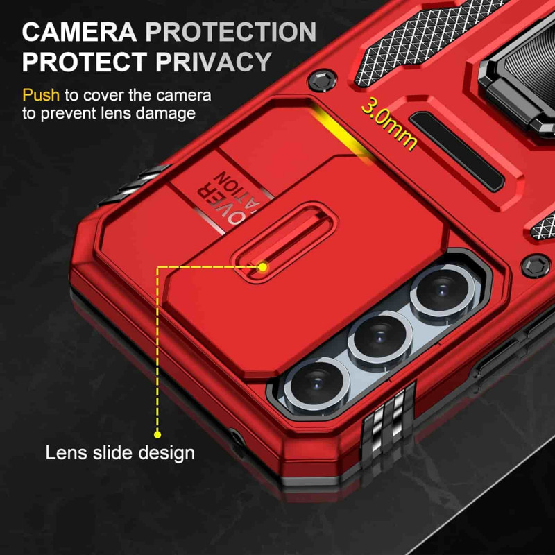 Купити Удароміцний чохол Camshield Army Ring на Samsung Galaxy A57 5G (Червоний / Red) на vchehle.ua