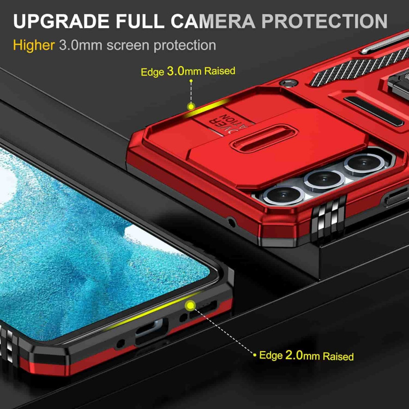 Замовити Удароміцний чохол Camshield Army Ring на Samsung Galaxy A57 5G (Червоний / Red) на vchehle.ua