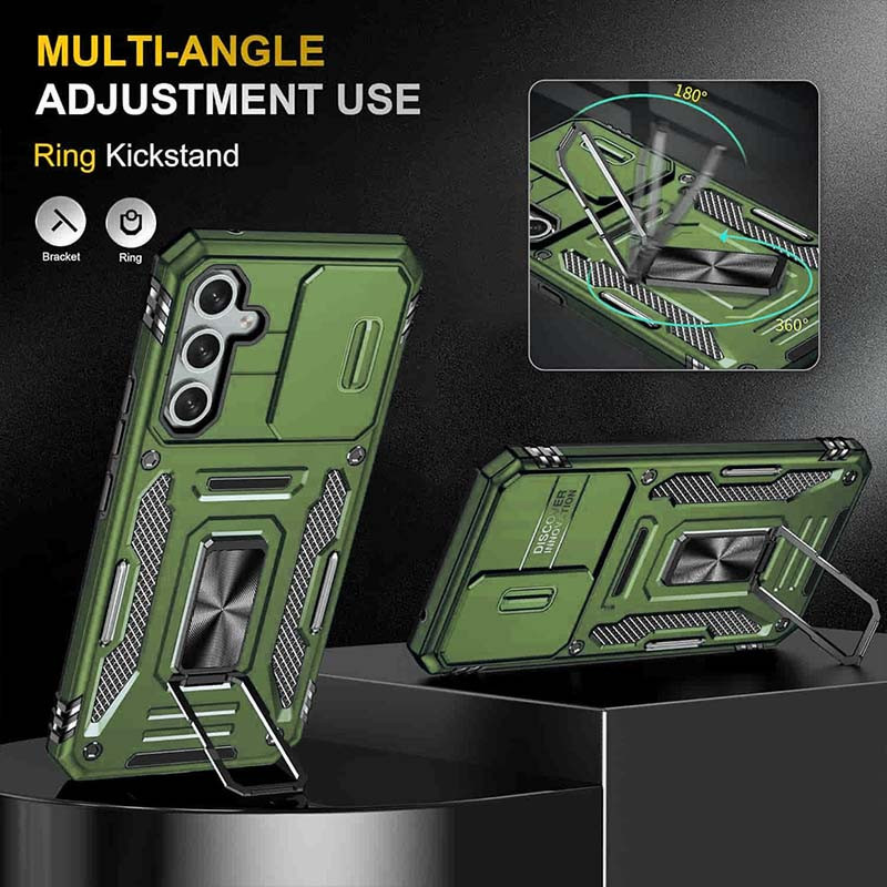 Фото Удароміцний чохол Camshield Army Ring на Samsung Galaxy A57 5G (Оливковий / Army Green) в маназині vchehle.ua