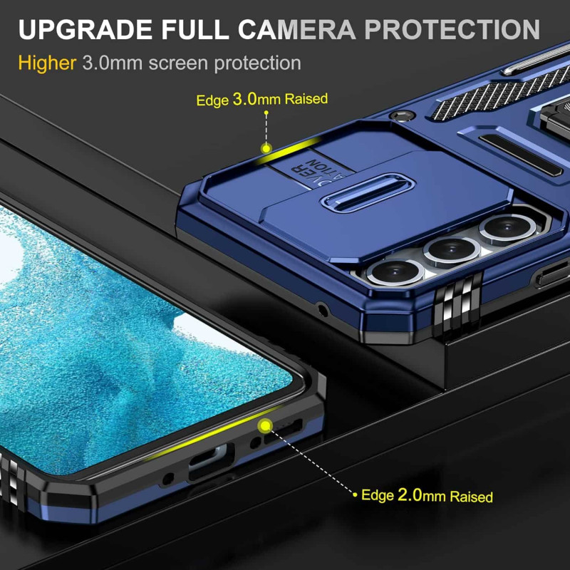 Купити Удароміцний чохол Camshield Army Ring на Samsung Galaxy A57 5G (Синій / Navy) на vchehle.ua