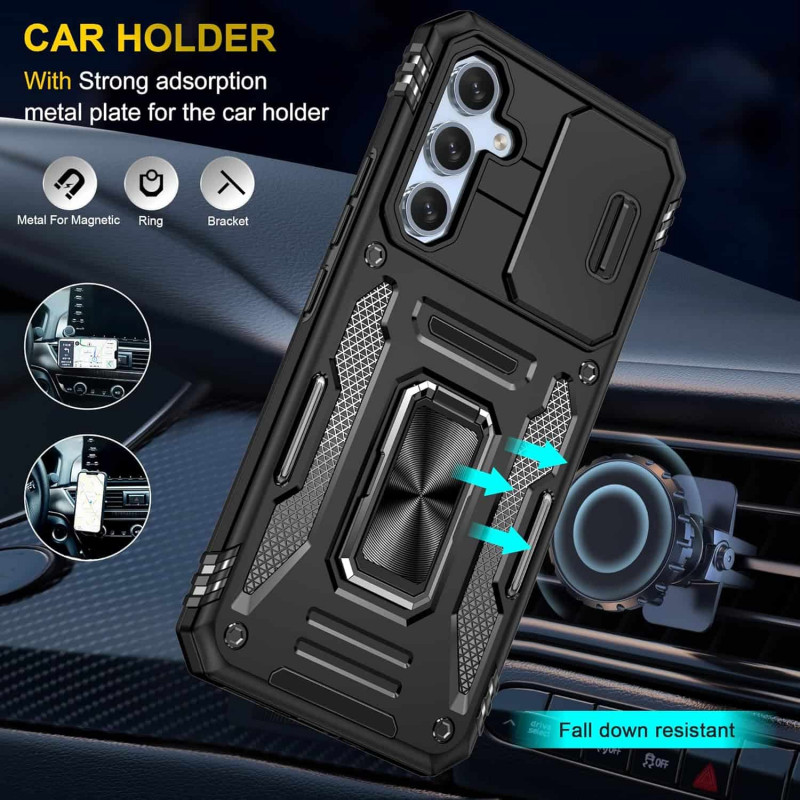Фото Удароміцний чохол Camshield Army Ring на Samsung Galaxy A57 5G (Чорний / Black) на vchehle.ua