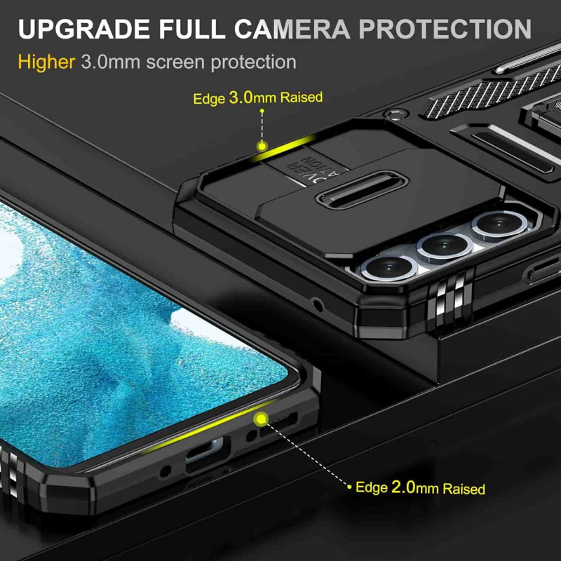 Замовити Удароміцний чохол Camshield Army Ring на Samsung Galaxy A57 5G (Чорний / Black) на vchehle.ua