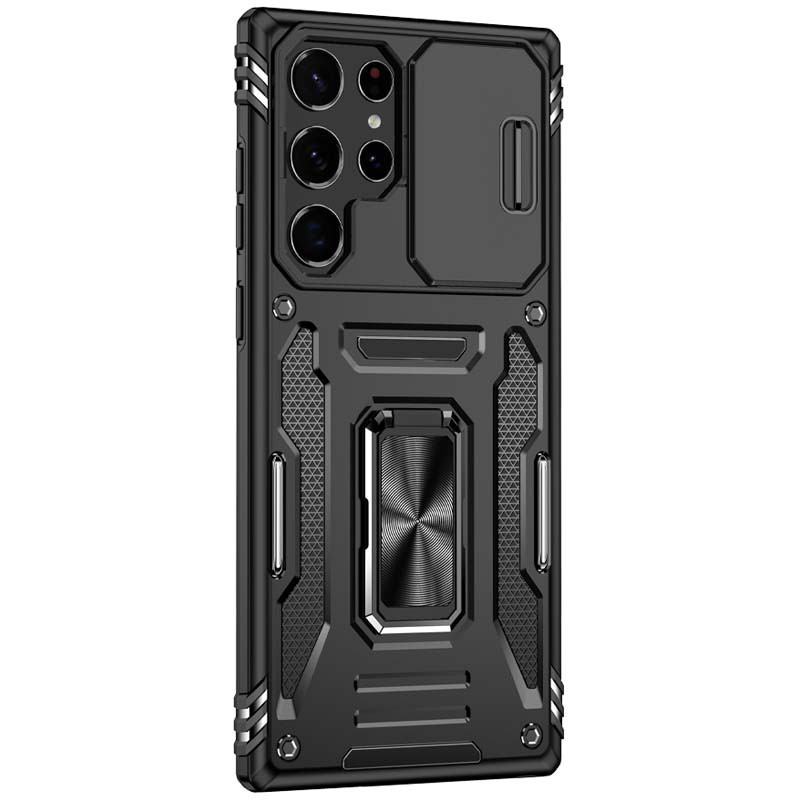 Фото Удароміцний чохол Camshield Army Ring на Samsung Galaxy S26 Ultra (Чорний / Black) на vchehle.ua