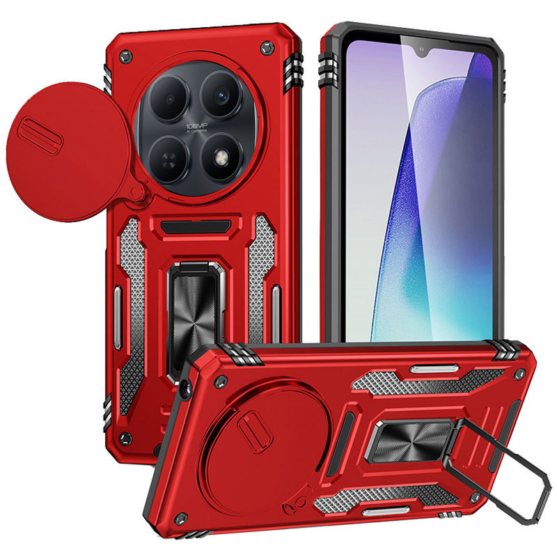 Удароміцний чохол Camshield Army Ring на Xiaomi Redmi Note 15 (EU) / Poco M8 5G (Червоний / Red)