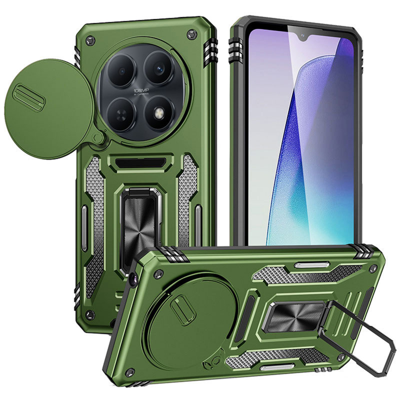 Удароміцний чохол Camshield Army Ring на Xiaomi Redmi Note 15 (EU) / Poco M8 5G (Оливковий / Army Green)