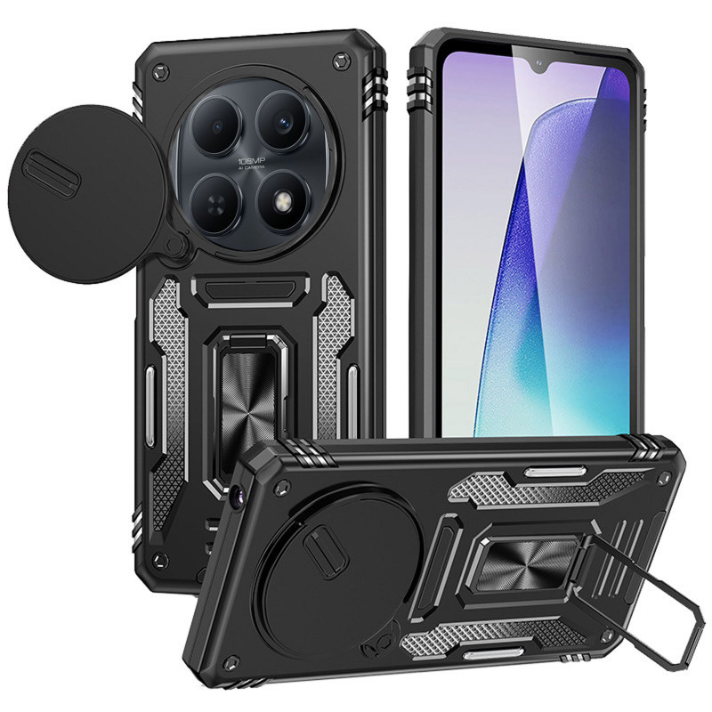 Удароміцний чохол Camshield Army Ring на Xiaomi Redmi Note 15 (EU) / Poco M8 5G (Чорний / Black)