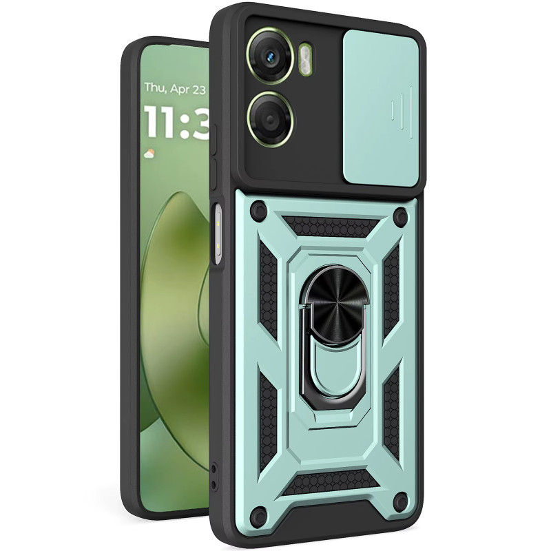 Ударопрочный чехол Camshield Serge Ring для Motorola Moto G06 (Зеленый)