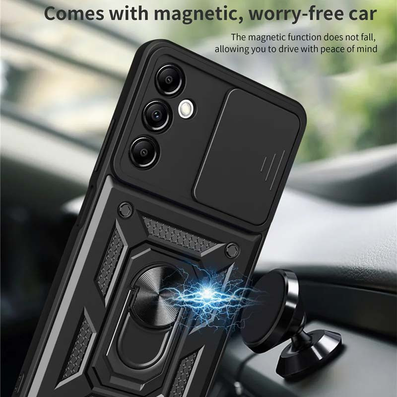Ударопрочный чехол Camshield Serge Ring для Samsung Galaxy A37 5G (Черный) в магазине vchehle.ua