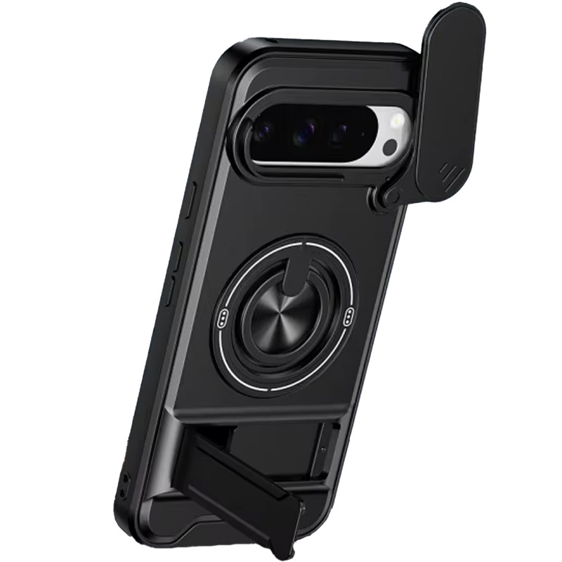 Фото Удароміцний чохол Camshield StandRing case на Google Pixel 9 / 9 Pro (Black) на vchehle.ua