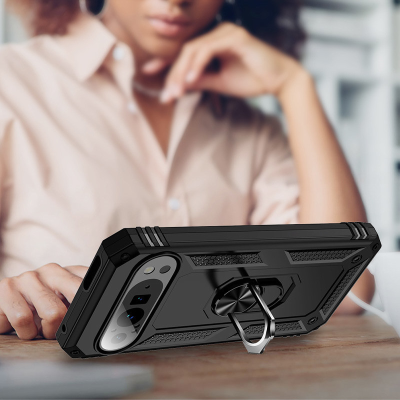 Купити Ударостійкий чохол Serge Ring for Magnet на Google Pixel 9 Pro (Чорний) на vchehle.ua