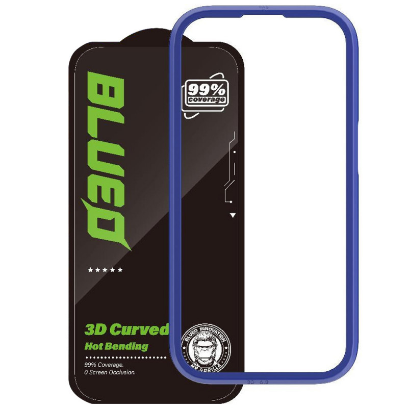 Фото Захисне 3D скло Blueo Hot Bending New на Apple iPhone 17 Pro Max / 16 Pro Max /18 Pro Max (6.9") (Чорний) на vchehle.ua