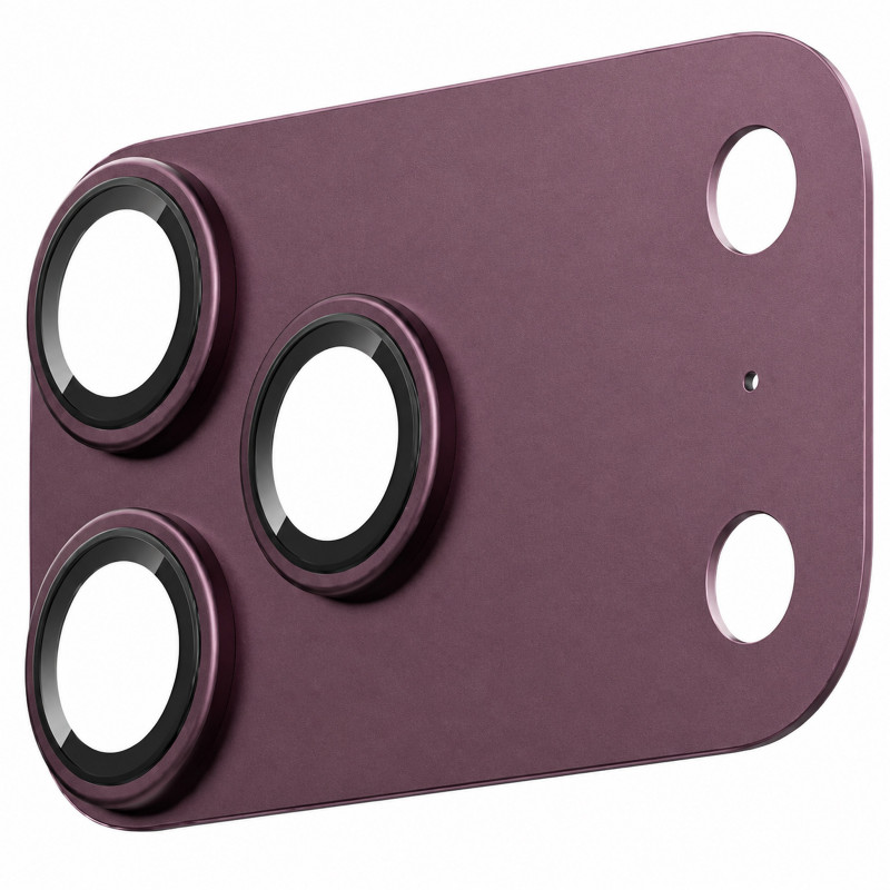 Захисне скло BlueO Metal Block на камеру на Apple iPhone 18 Pro (6.3") (Бордовий / Deep Cherry)