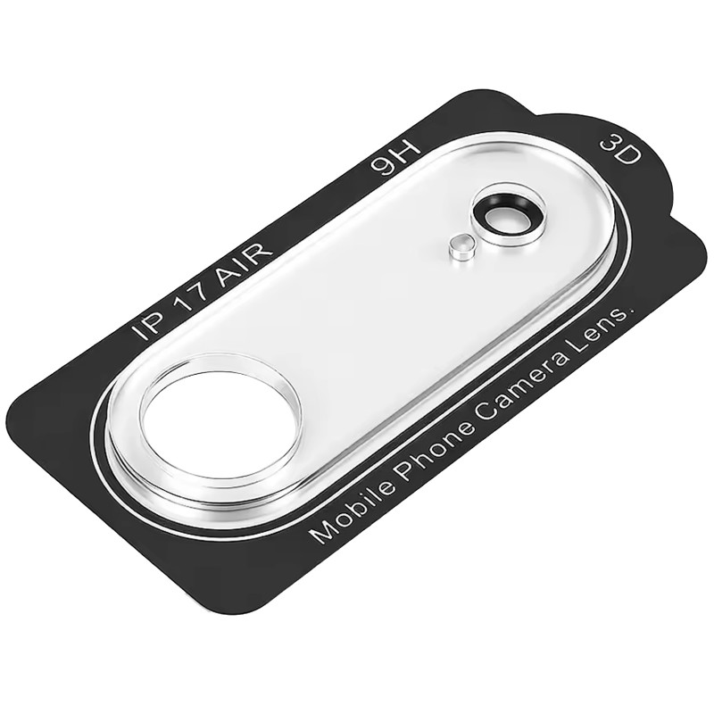 Защитное стекло на камеру Full Block (тех.пак) для Apple iPhone 17 Air (6.5") (Прозрачный)