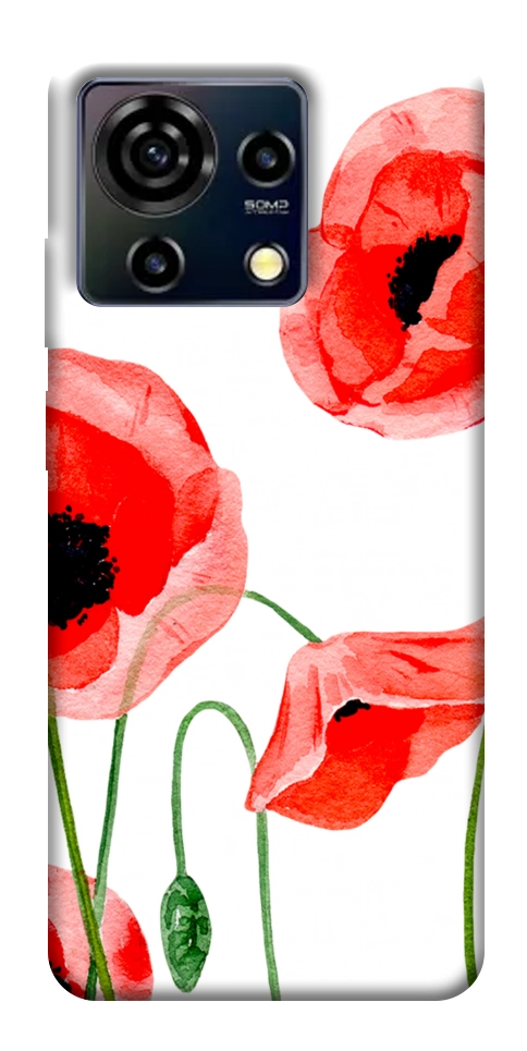 Чохол Акварельні маки для ZTE Blade V50 Vita