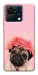 Чохол Мопс із квітами для ZTE Blade V50 Vita