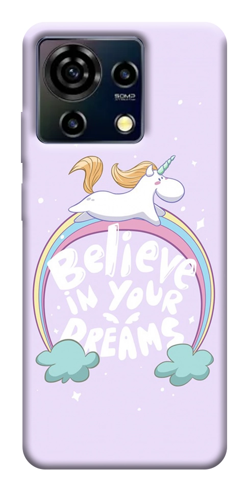 Чехол Believe in your dreams unicorn для ZTE Blade V50 Vita