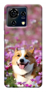 Чохол Коргі в квітах для ZTE Blade V50 Vita