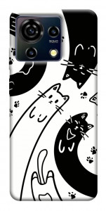 Чохол Чорно-білі коти для ZTE Blade V50 Vita
