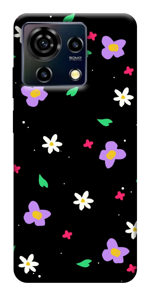Чехол Цветы и лепестки для ZTE Blade V50 Vita