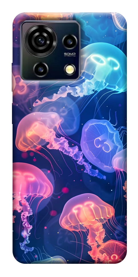 Чехол Neon jellyfishes для ZTE Blade V50 Vita