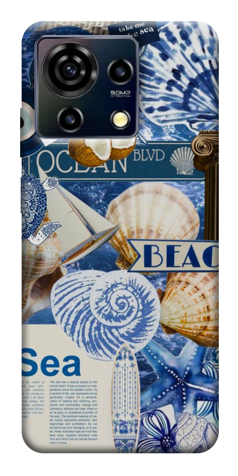 Чехол Морской коллаж для ZTE Blade V50 Vita