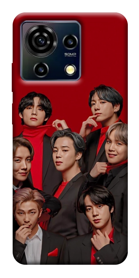 Чохол BTS in red для ZTE Blade V50 Vita
