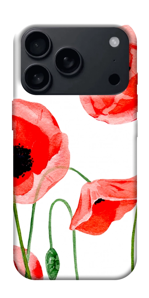 Чохол Акварельні маки для iPhone 18 Pro