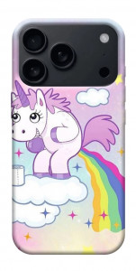 Чехол Единорог с радугой для iPhone 18 Pro