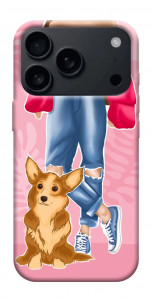 Чехол Girl and corgi для iPhone 18 Pro