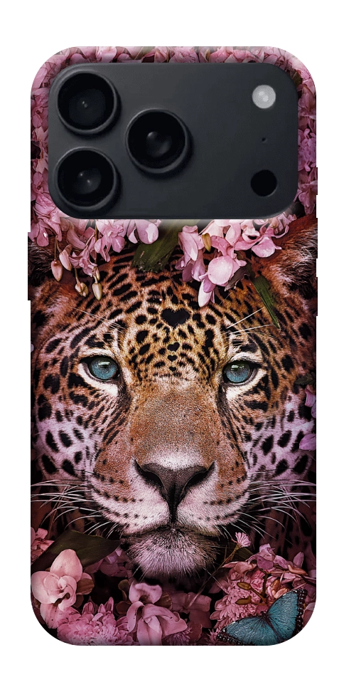 Чохол Леопард у квітах для iPhone 18 Pro
