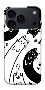 Чехол Черно-белые коты для iPhone 18 Pro