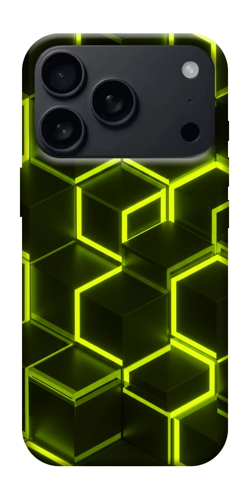 Чехол Neon hexagon для iPhone 18 Pro