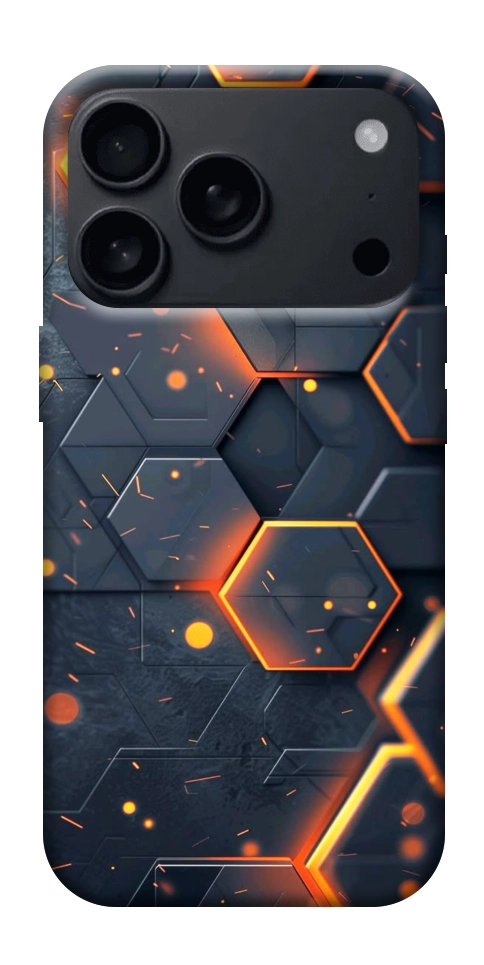 Чехол Burning hex pattern для iPhone 18 Pro