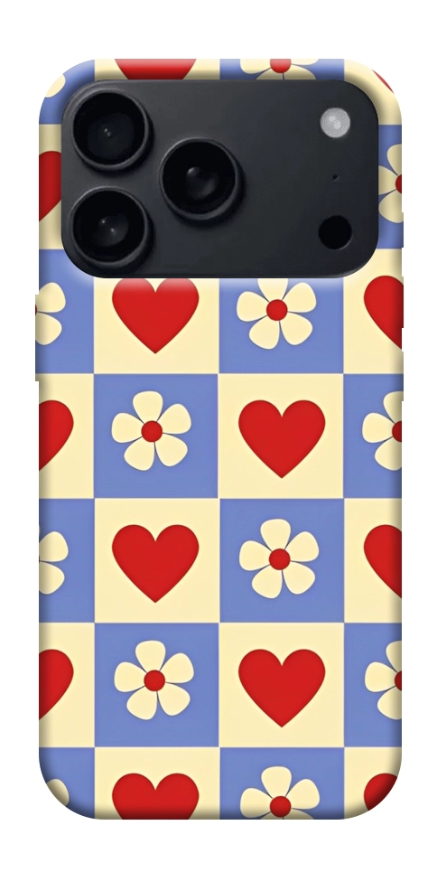 Чехол Сердечки-цветочки для iPhone 18 Pro
